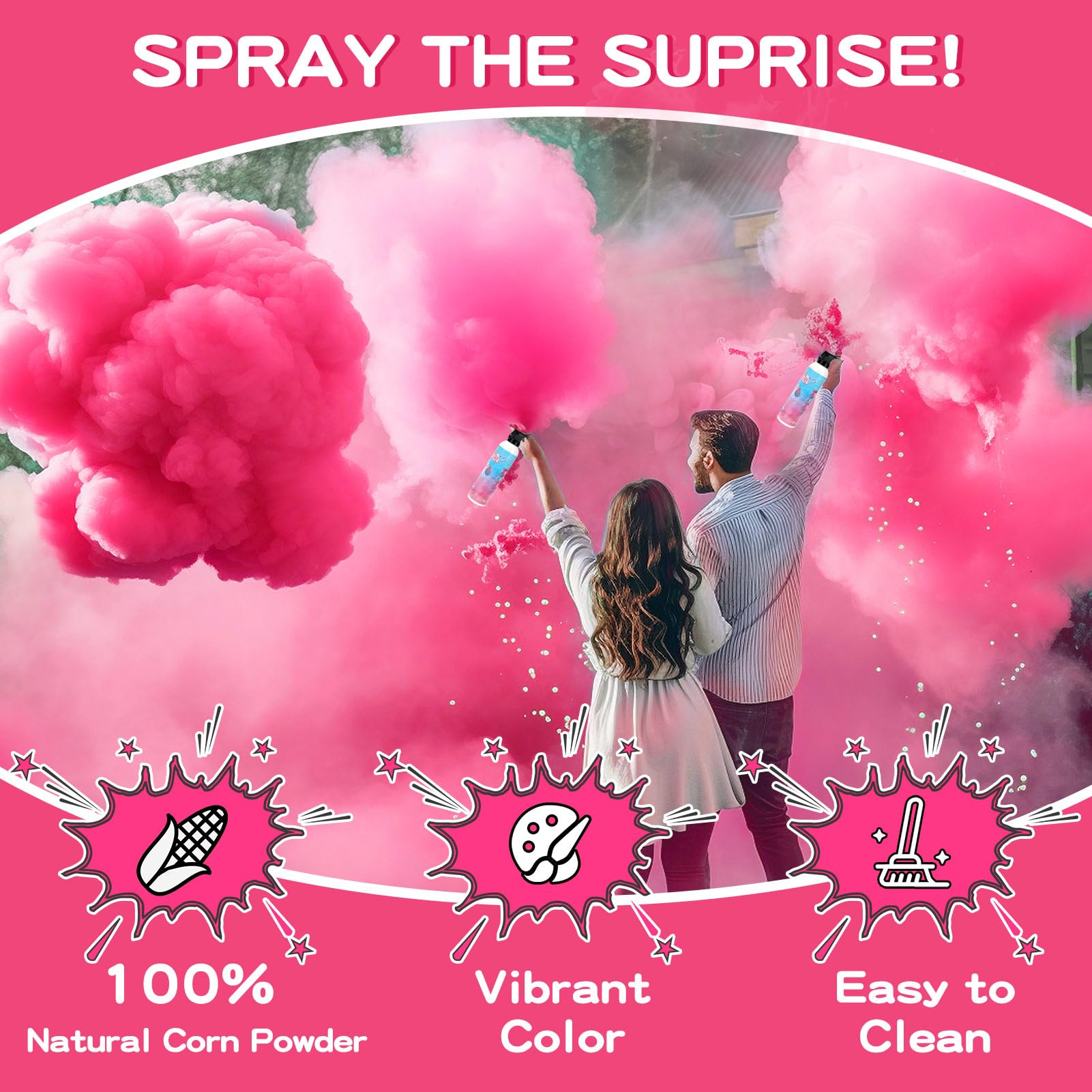 QIYVLOS gender reveal extinguisher blue powder burst for cinematic moments