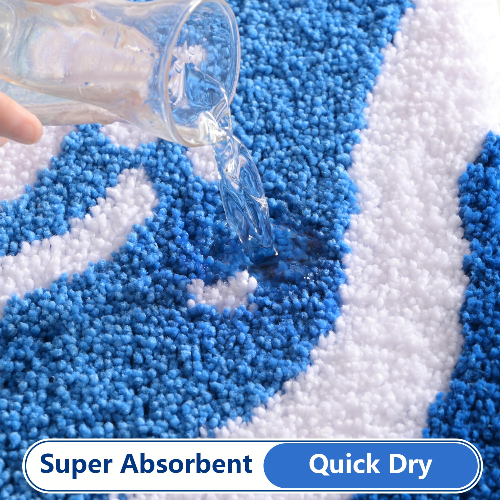 QJHOMO absorbent plush dries feet quickly and protects flooring