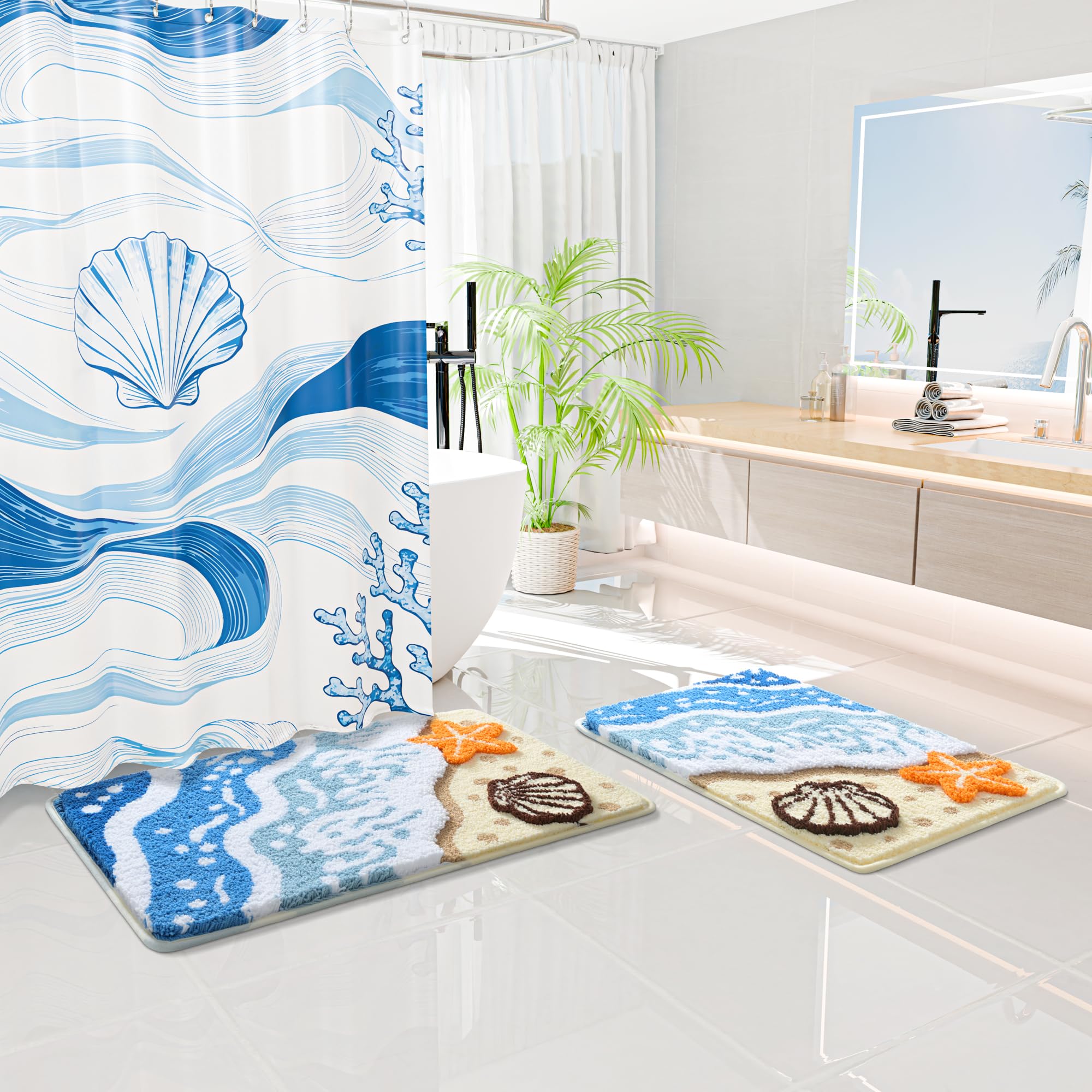 QJHOMO machine-washable bath mat stays fresh after repeated washes