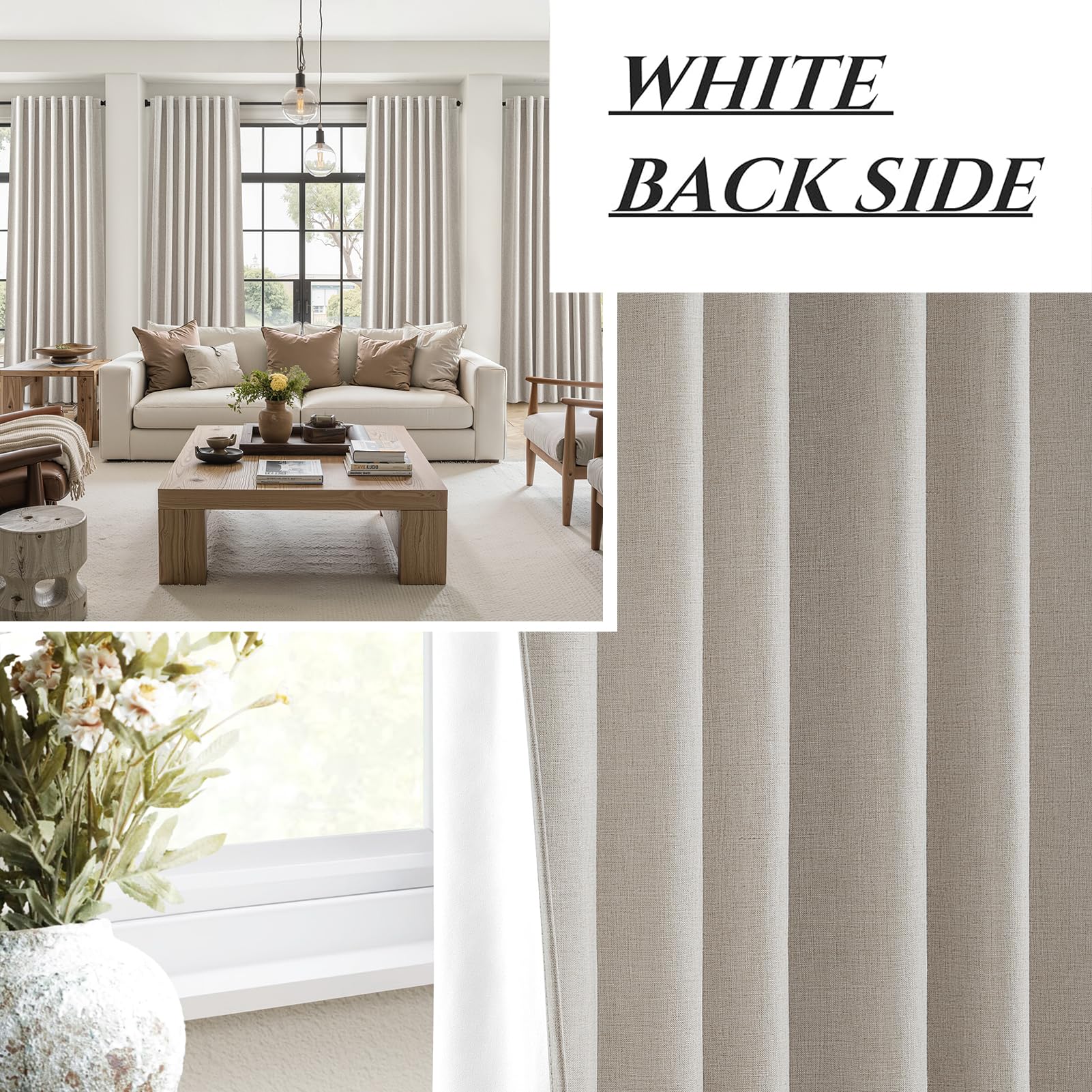 QJmydeco easy-care curtains machine washable for busy homes.