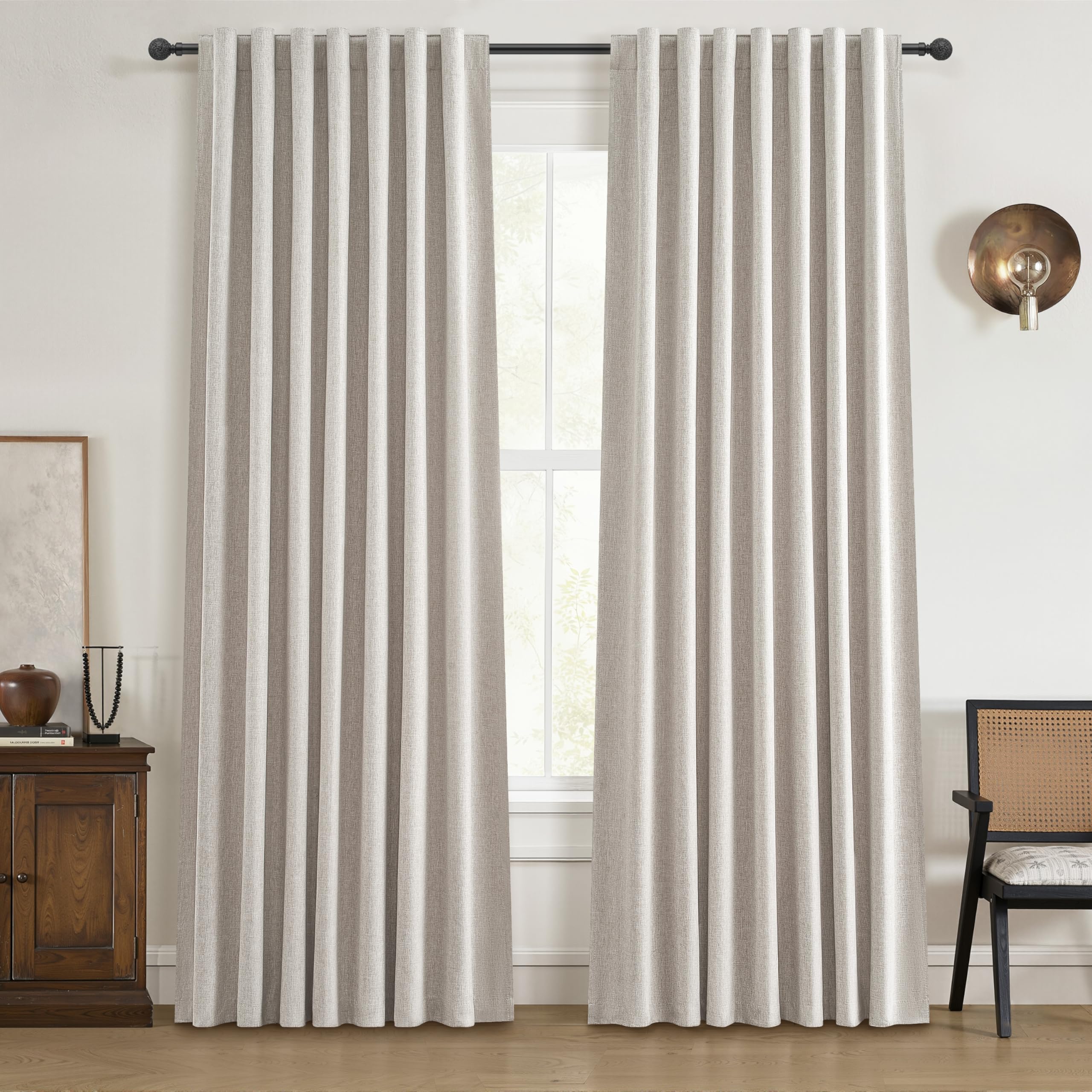 QJmydeco textured flax linen blend feels soft and durable.