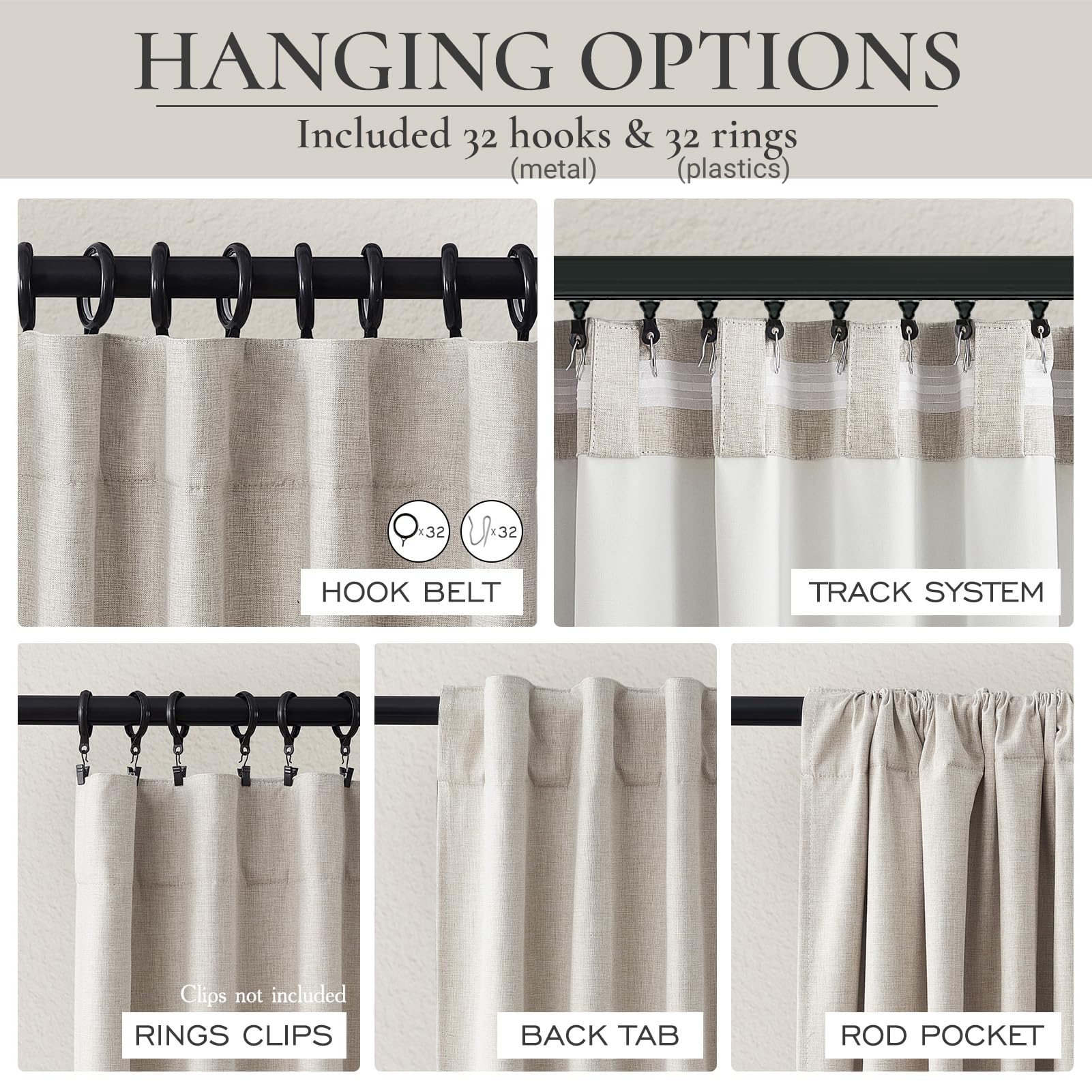QJmydeco white backing blocks light for daytime privacy.