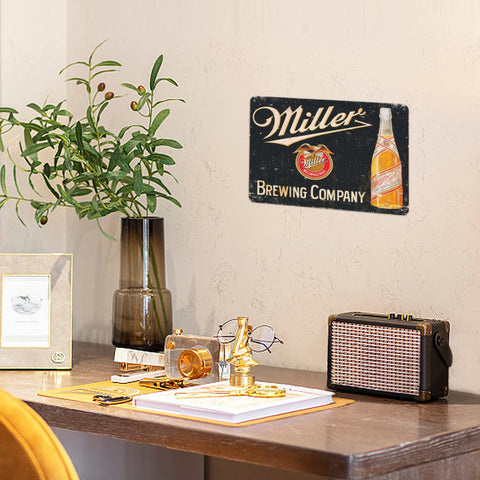 QKLGLOBAL retro metal beer sign 8x12 inch enhances farmhouse or garage spaces