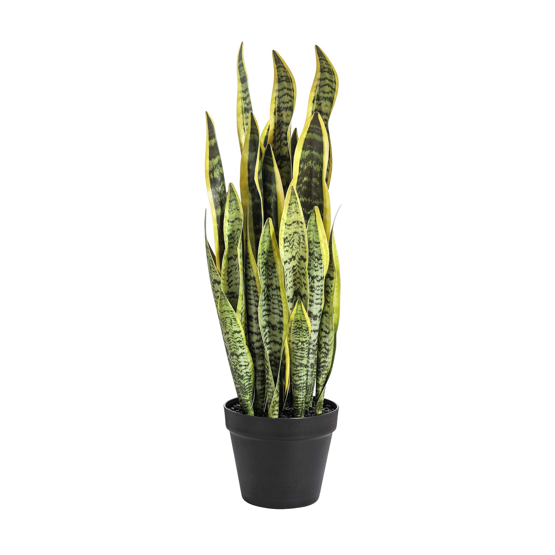 QL DESIGN artificial snake plant in pot adds low-maintenance greenery for living spaces.