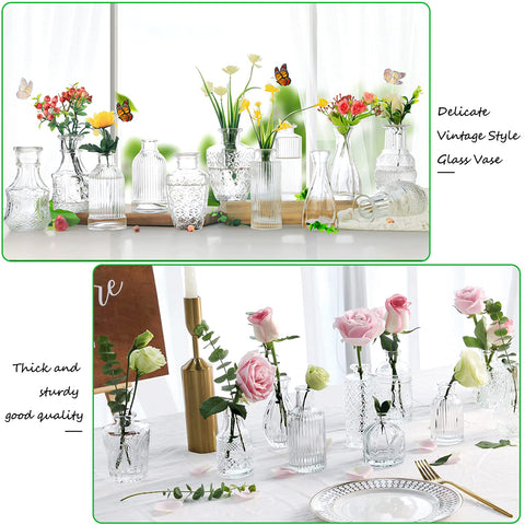 QLOFEI bud vases decorative centerpieces for weddings and home
