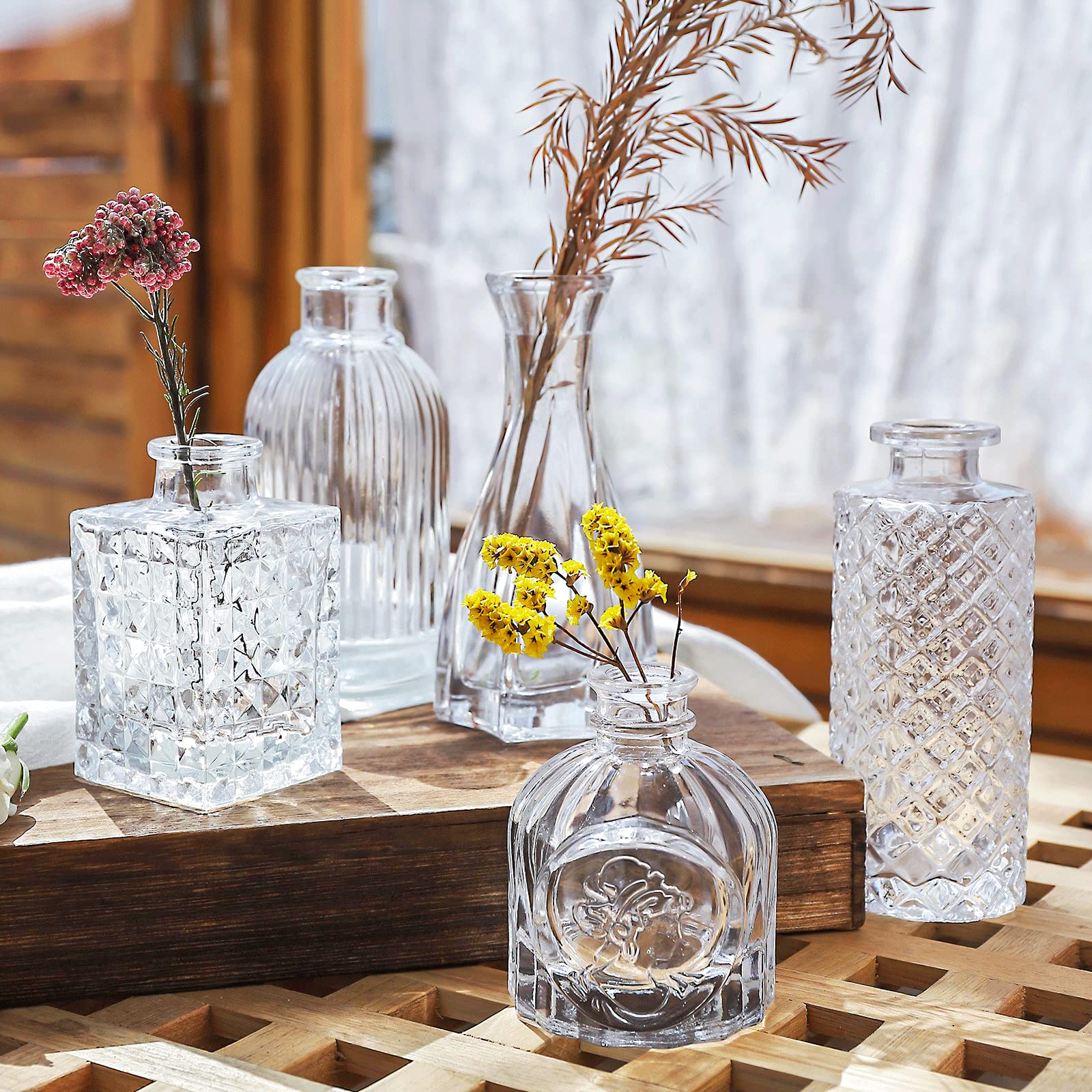 QLOFEI glass bud vases gift-ready packaging and presentation