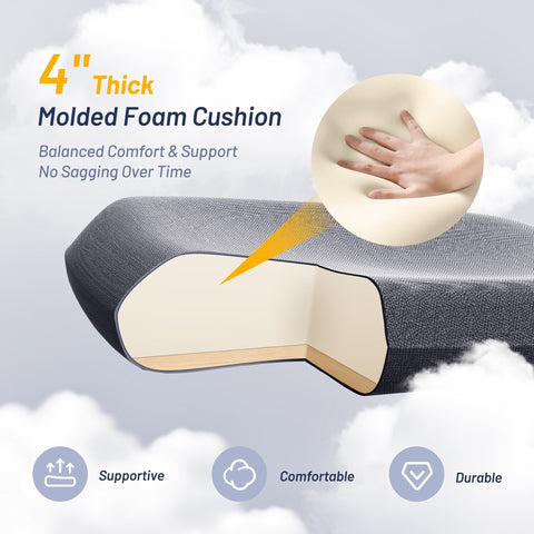 Reinforced metal base and smooth casters for durable daily use.