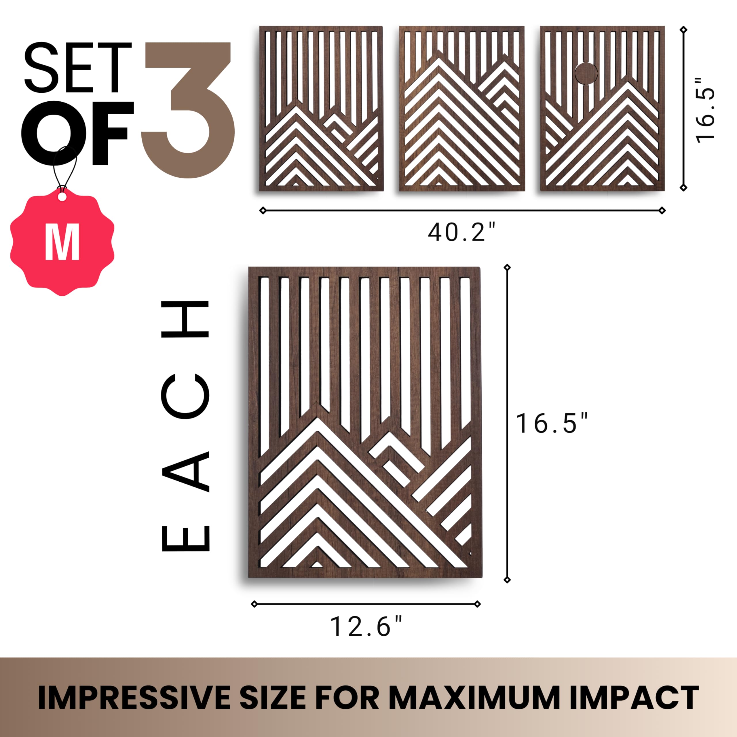 qmmp Modern Wooden Wall Sculpture Walnut Sun creates a serene focal point in any room.
