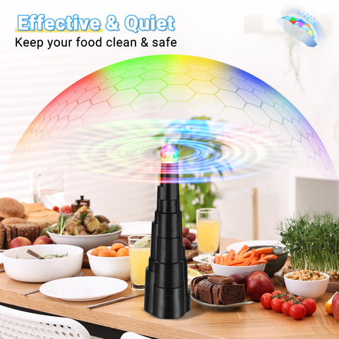 QNIZNOE foldable fly fan fits in bag for picnics