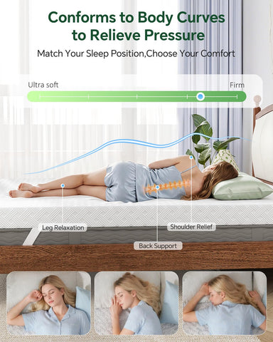 Qocismile dual-sided foam design showing gel side and contoured wave side.