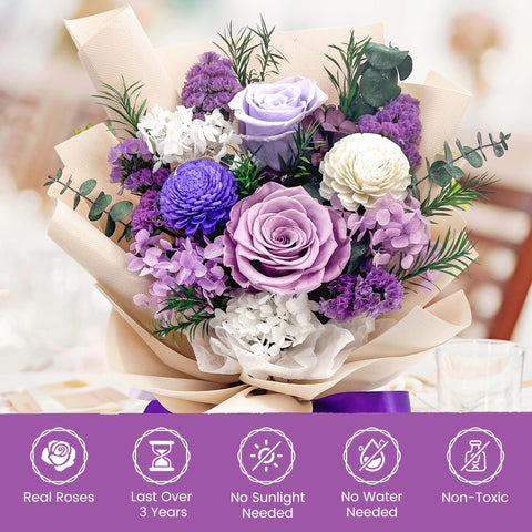 QOEAZY delivery-ready bouquet ships safely and arrives ready to display.