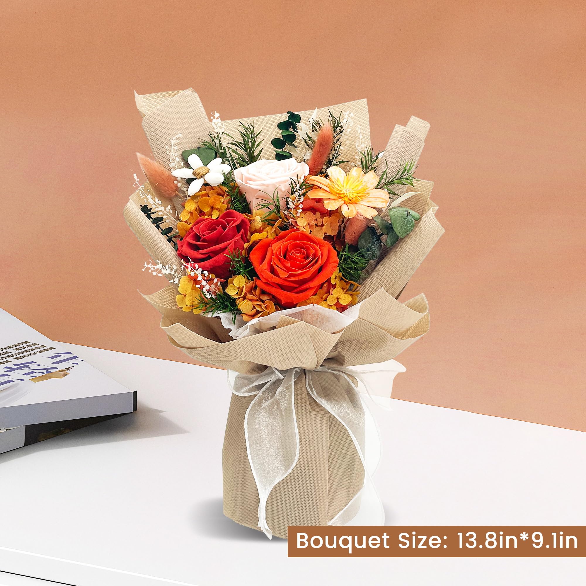 QOEAZY mother day gift roses in refined packaging.