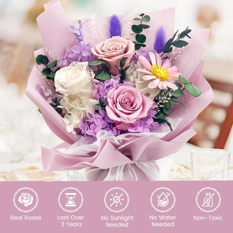 QOEAZY rose bouquet suits anniversaries and birthdays as a thoughtful gift.
