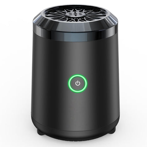 Qomkky portable incense burner front view showing sleek electroplated finish for stylish home decor