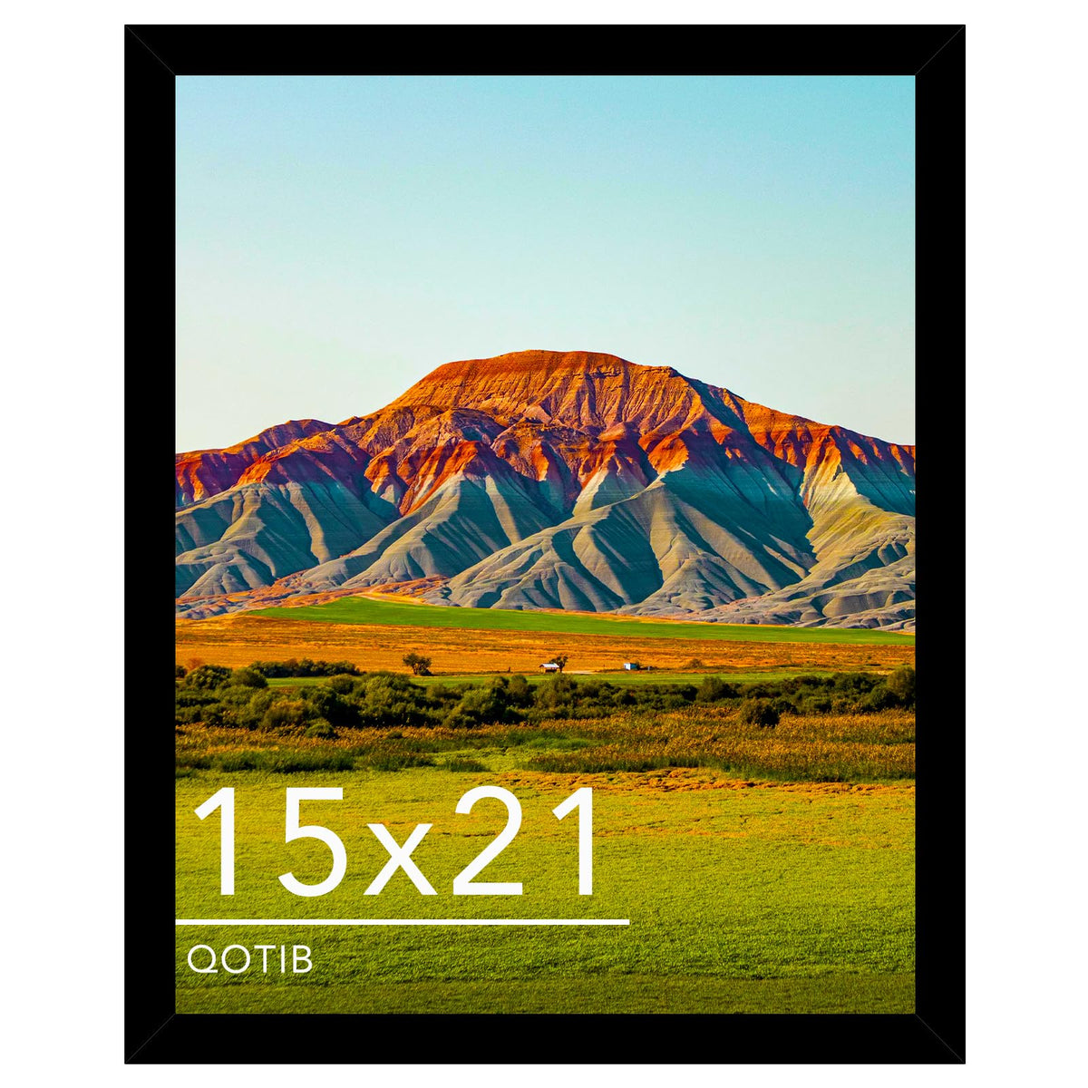 QOTIB 15x21 black wall-mount frame for posters and art in any room.