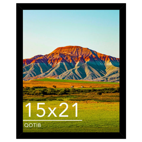 QOTIB 15x21 black wall-mount frame for posters and art in any room.