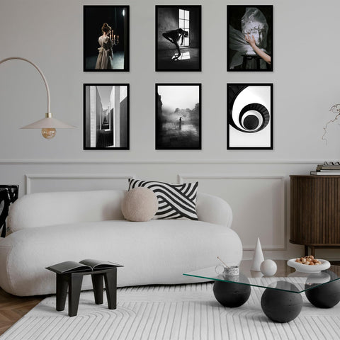 QOTIB engineered wood frame adds elegant contrast to artwork.