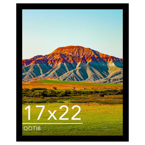 QOTIB 17x22 frame back view with mounting hardware for secure wall hanging.