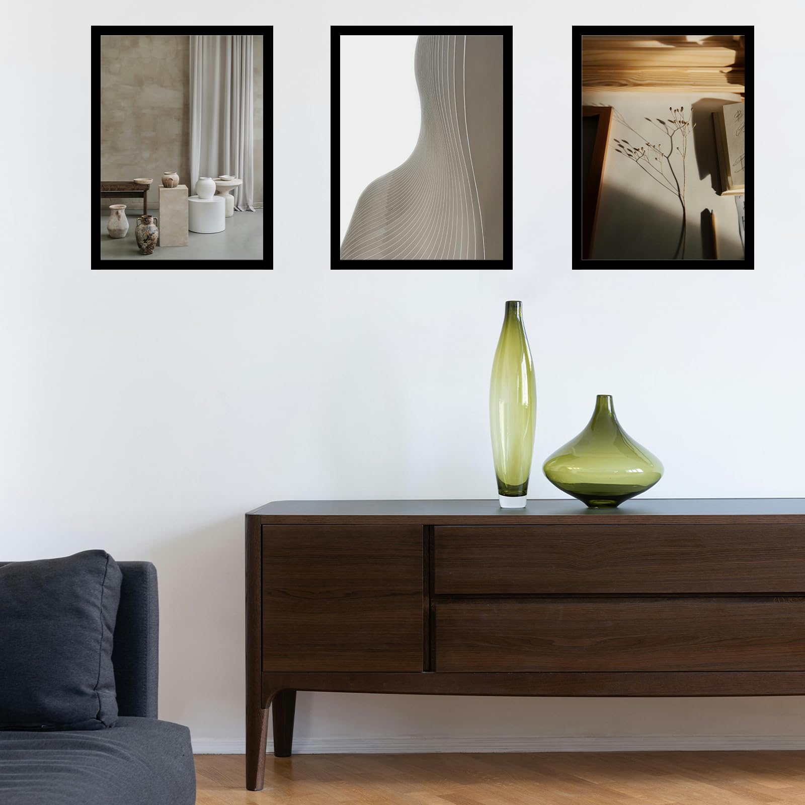 QOTIB minimalist black 17x22 frame complements modern decor.