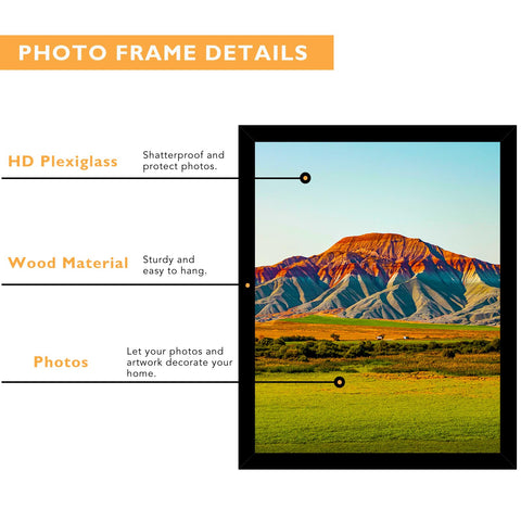 QOTIB 15x21 frame opening slightly smaller to prevent sliding for secure display.