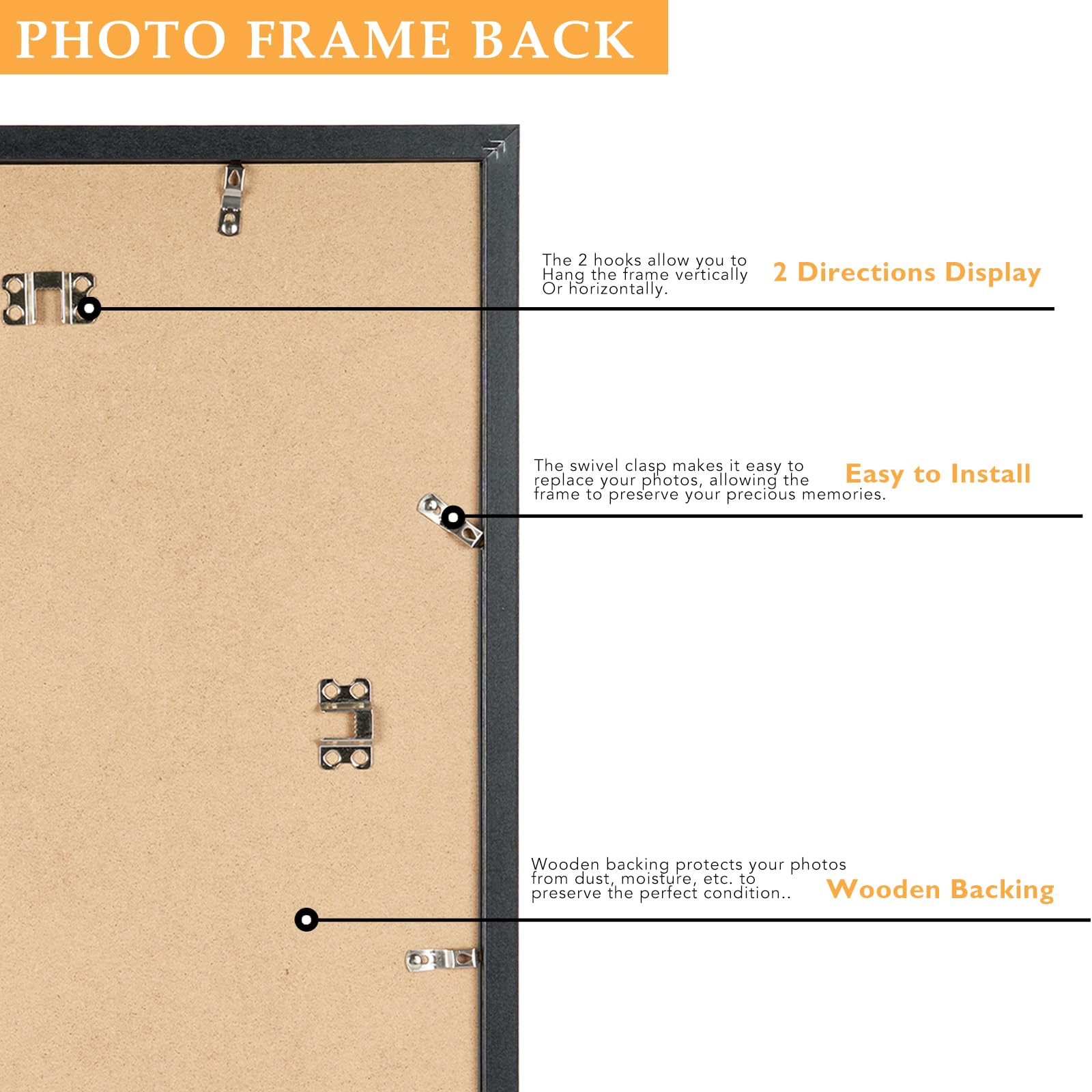 QOTIB protective plexiglass with removable film keeps photos pristine.