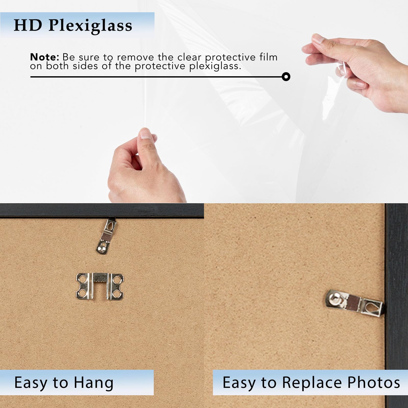 QOTIB frame includes wall-hanging nails for quick mounting.