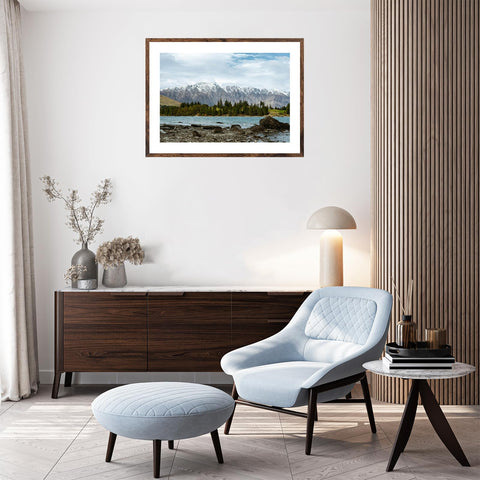 QOTIB wood 20x28 frame side profile with slim borders.