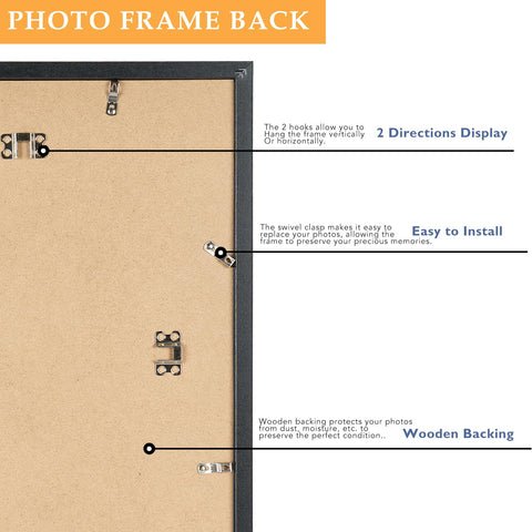 QOTIB wooden 17x22 frame close-up shows smooth edge and finish.