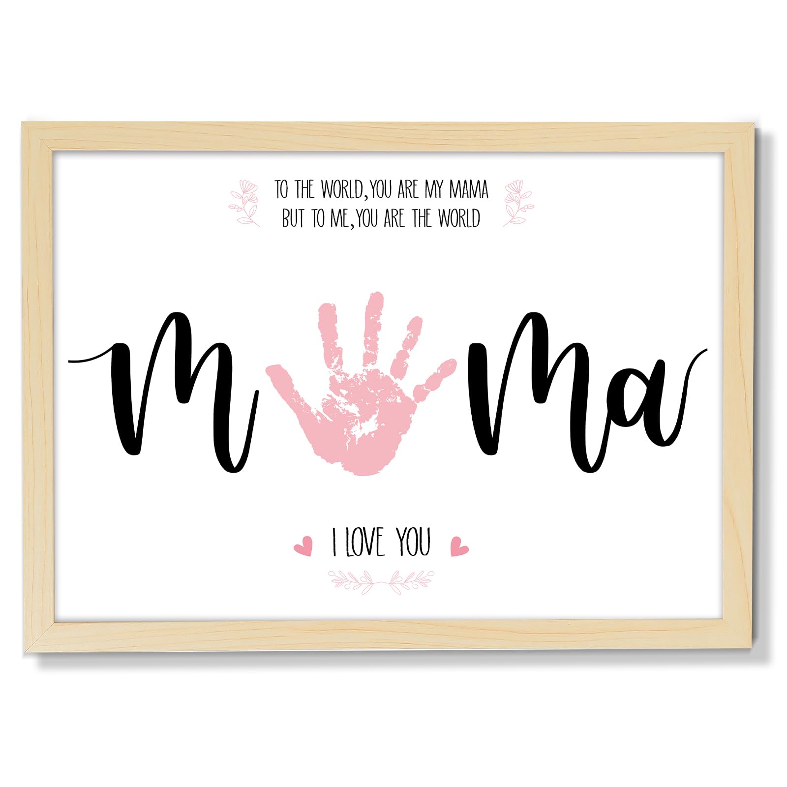 QOUBAI Mother's Day handprint kit packaging, ready-to-gift presentation for a heartfelt surprise