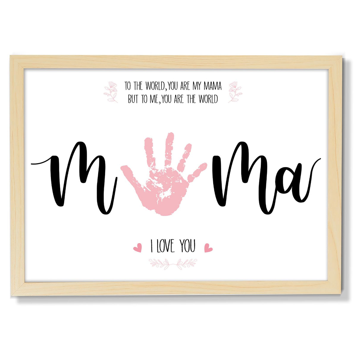 QOUBAI Mother's Day handprint kit packaging, ready-to-gift presentation for a heartfelt surprise