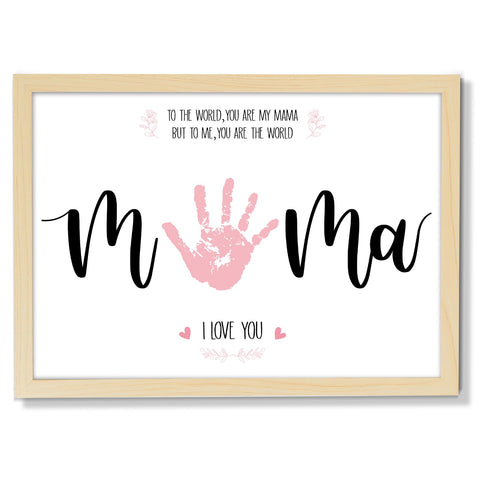 QOUBAI Mother's Day handprint kit packaging, ready-to-gift presentation for a heartfelt surprise