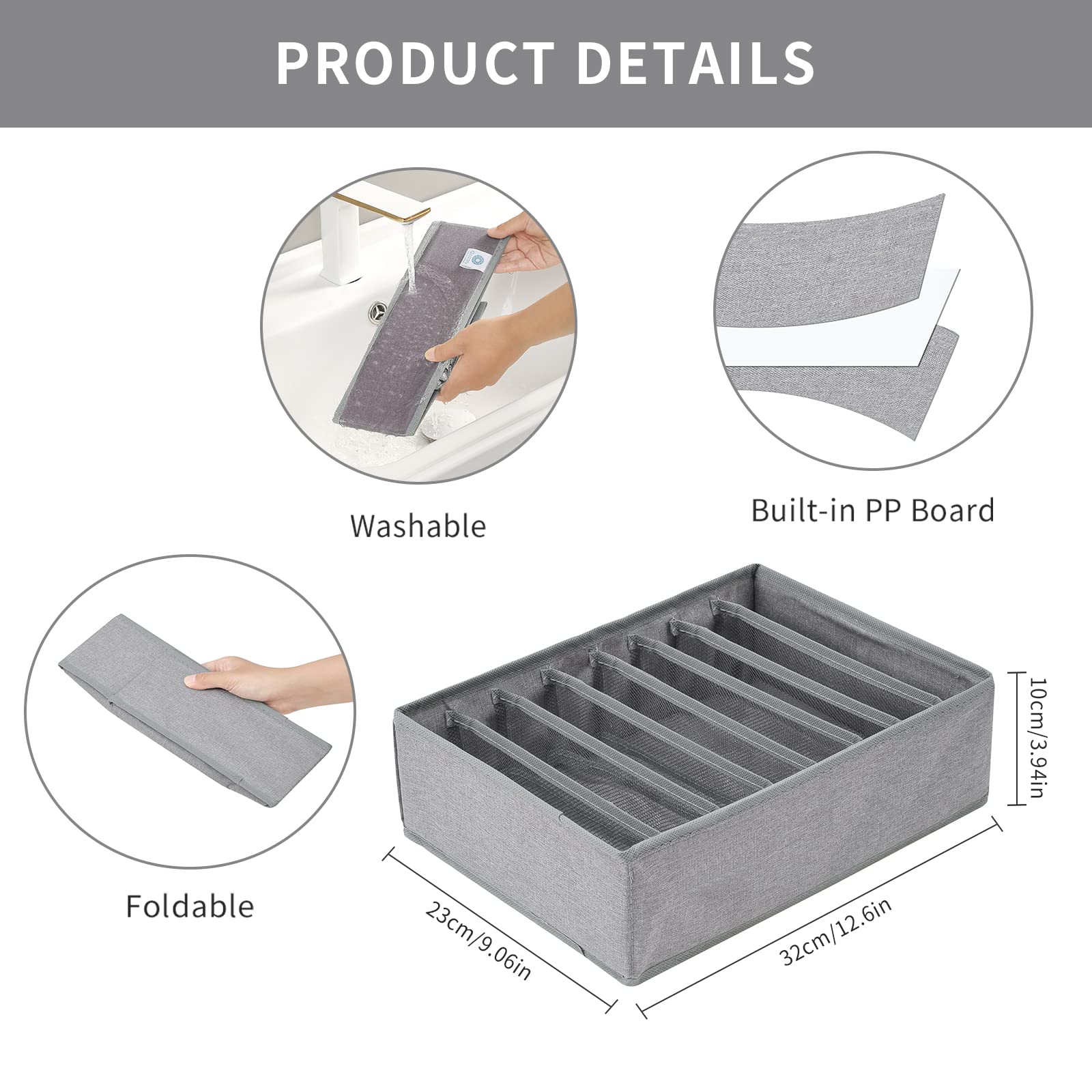 Qozary premium PBT fabric organizer resists moisture for long-lasting wardrobe storage.