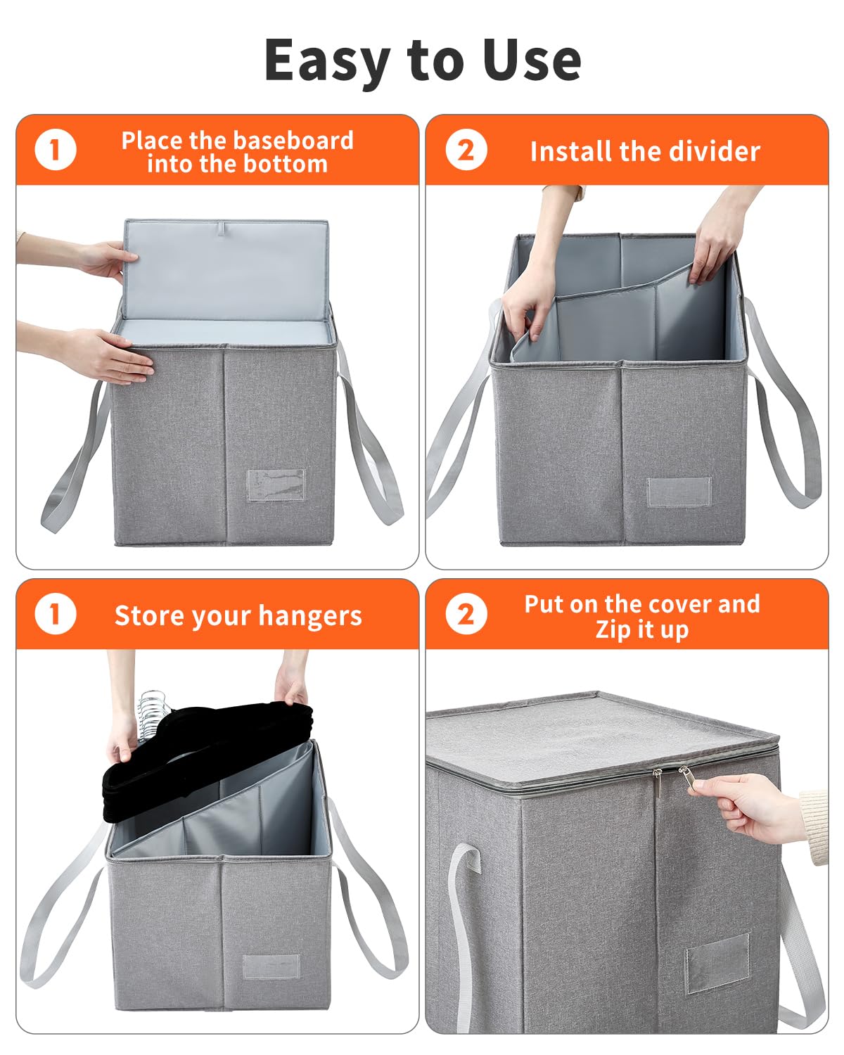 Qozary wardrobe organizer stand 37x37cm keeps closet space neat.