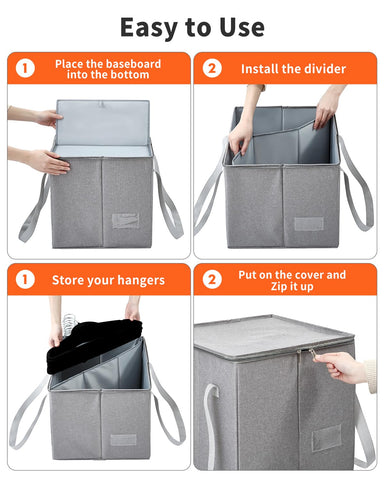 Qozary wardrobe organizer stand 37x37cm keeps closet space neat.