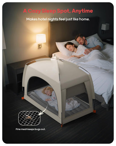QPau soft flocked top provides cozy sleep space for kids.