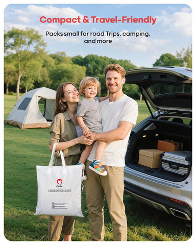 QPau tote bag included for organized storage and travel.