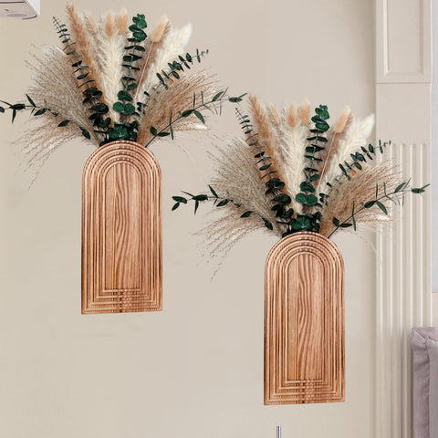 QQBABO eucalyptus accents create natural texture in halls or bathrooms.
