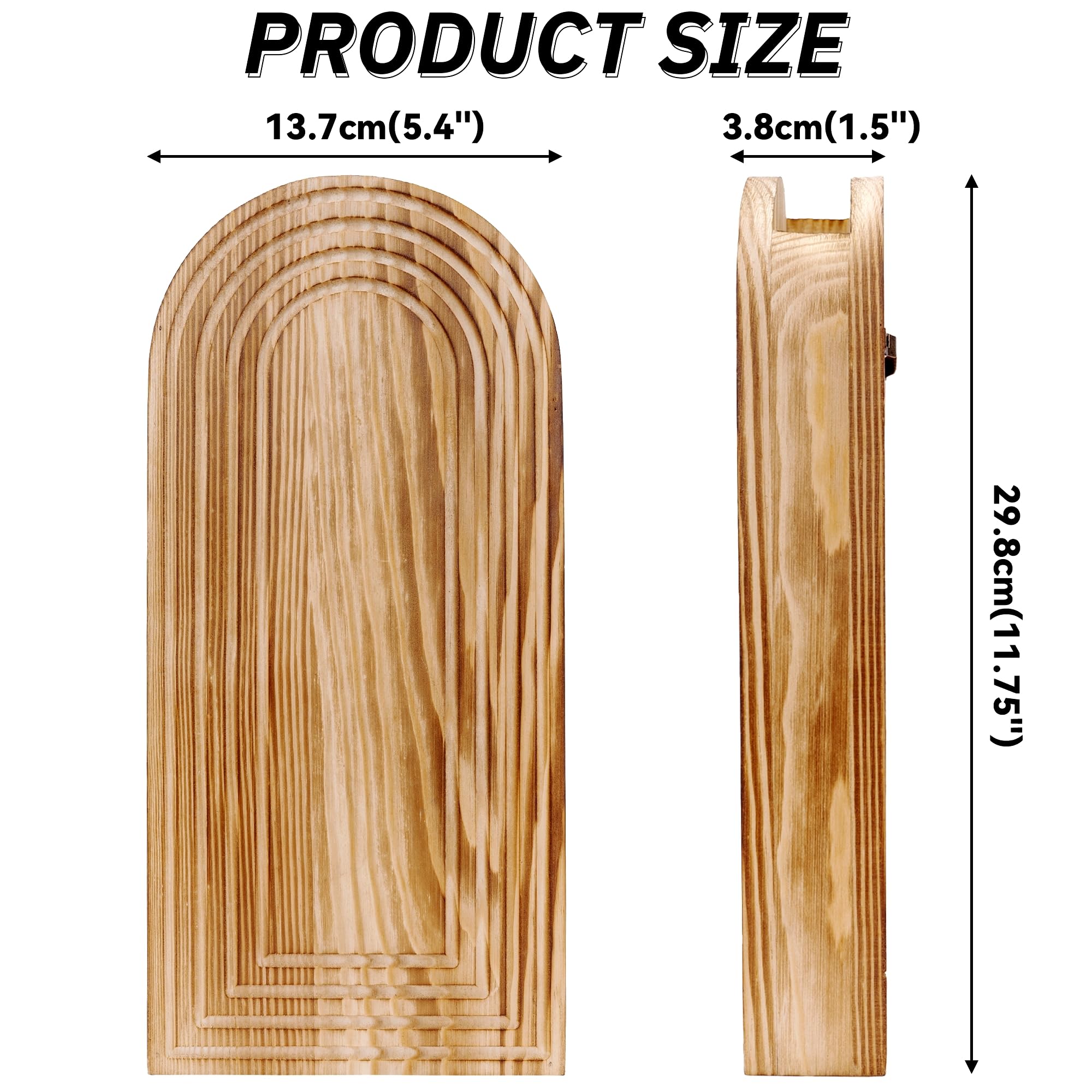 QQBABO wooden wall vases emphasize eucalyptus for a modern farmhouse vibe.