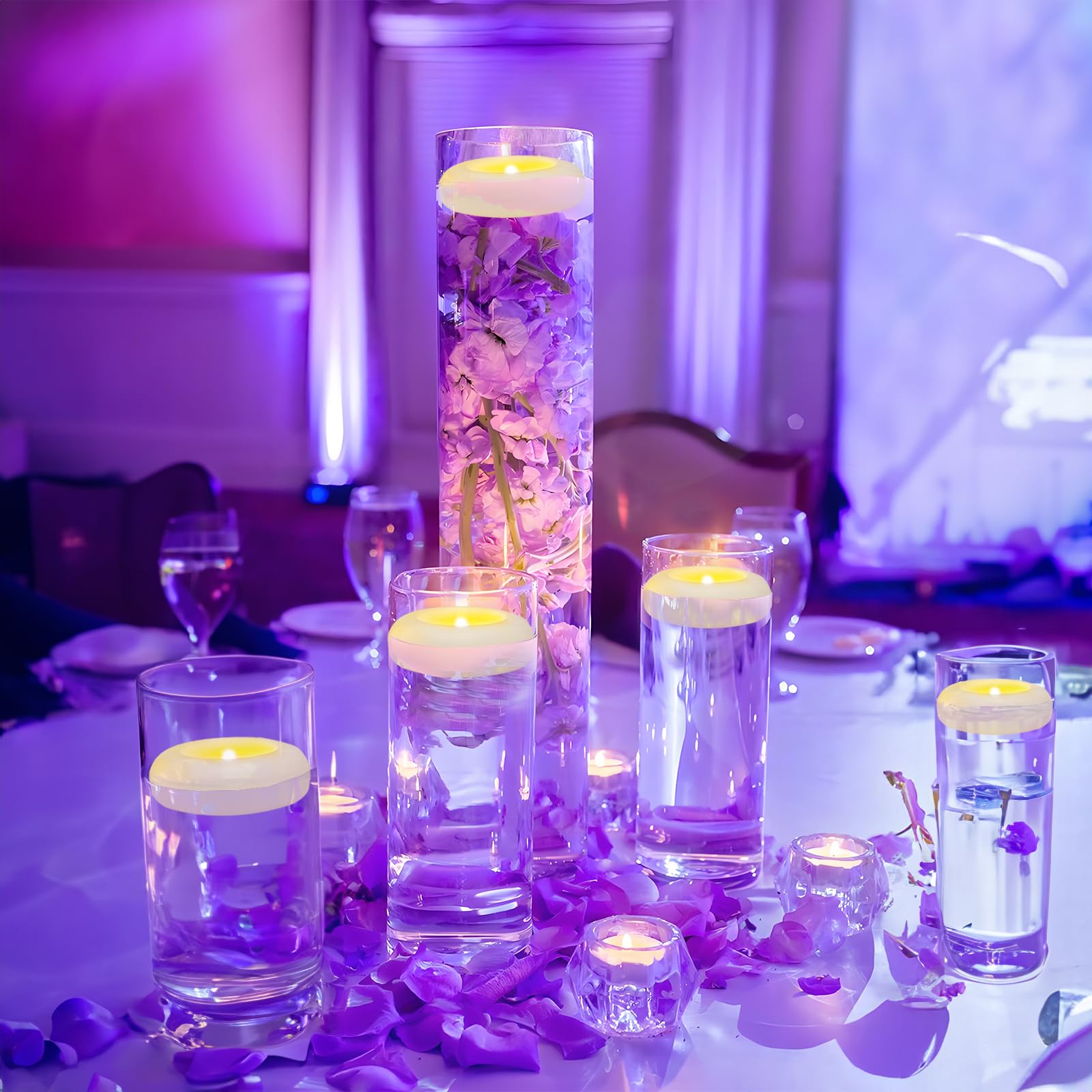 QQFCTOO wedding and party decor with soft LED candlelight