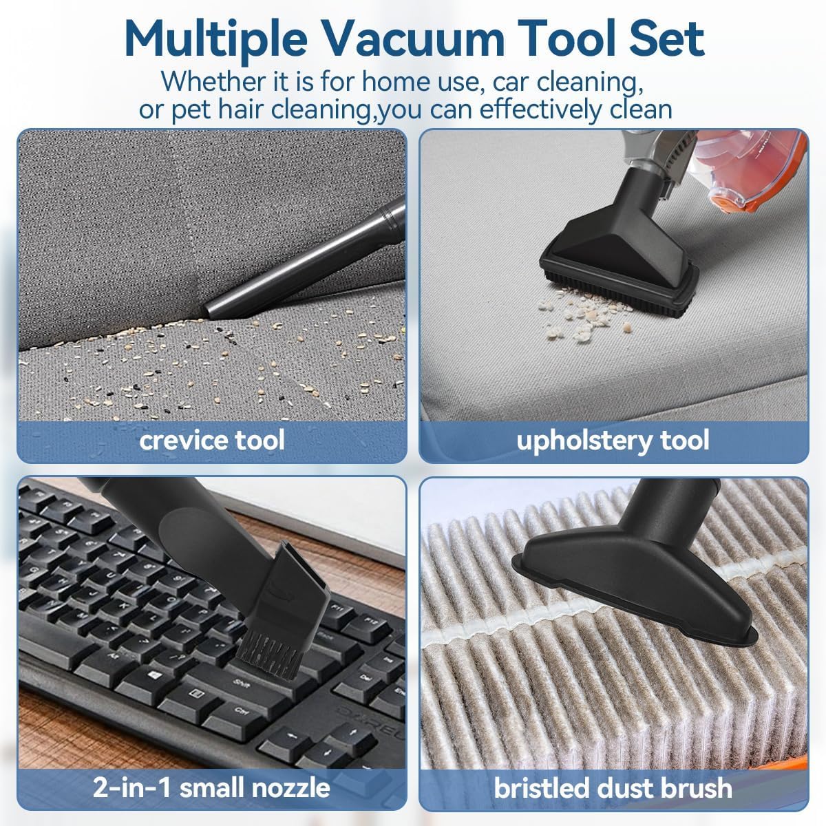 QRUIHC 32-inch swivel floor brush covers large surfaces smoothly.
