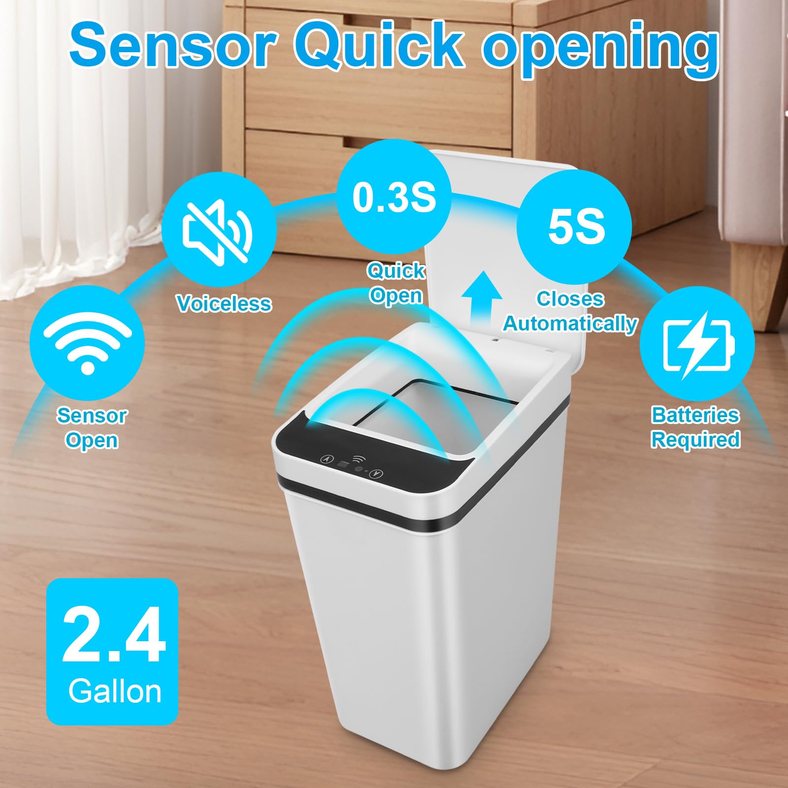 QSFWCSM compact white design suited for kitchen, bathroom, or office.
