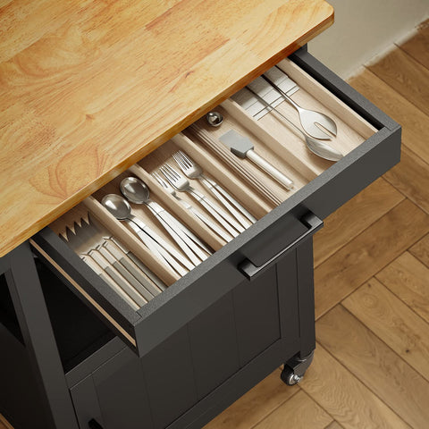 QSUN durable metal wheels support daily use on a kitchen island