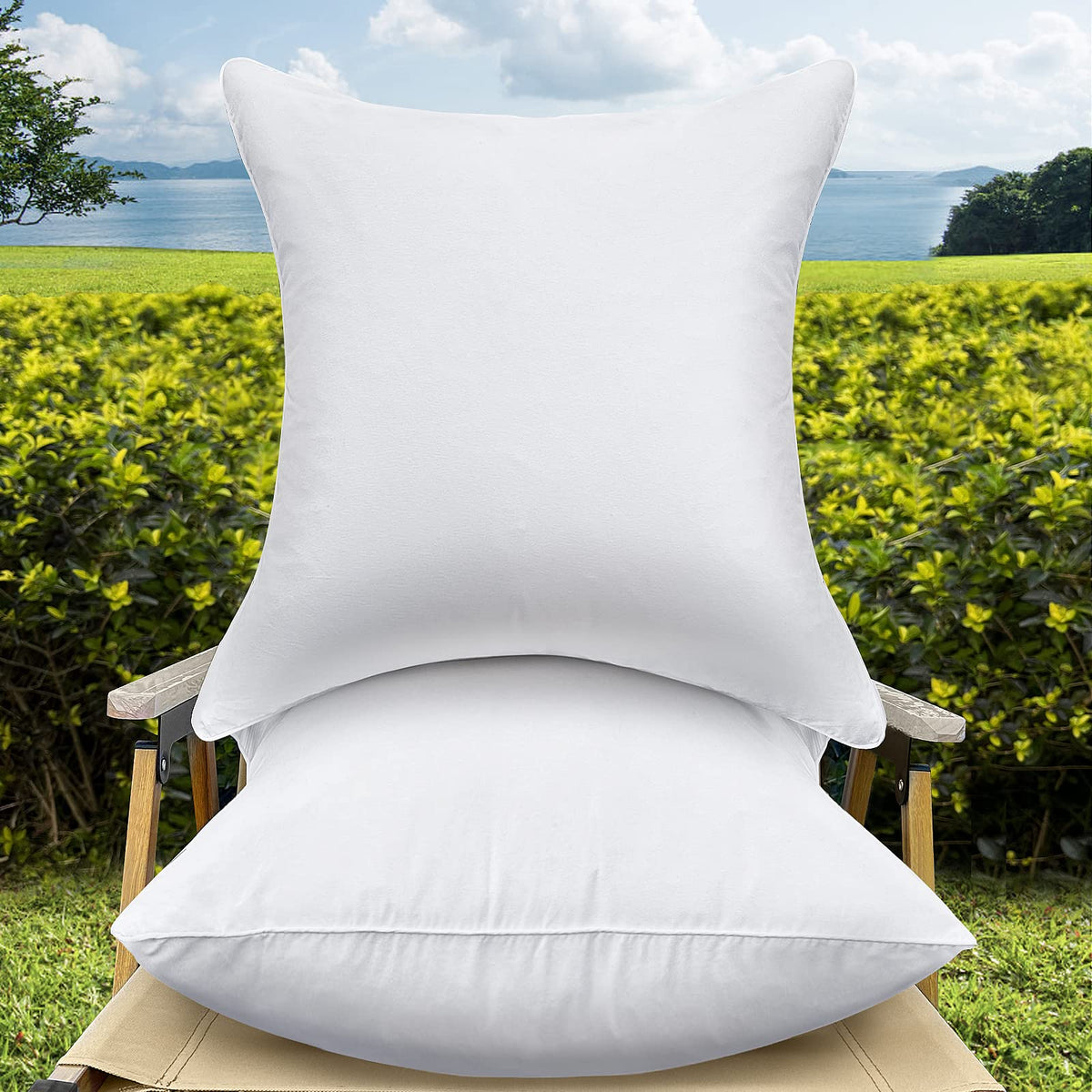 QSWRD 18x18 outdoor pillow inserts with waterproof fabric for versatile indoor and outdoor decor.