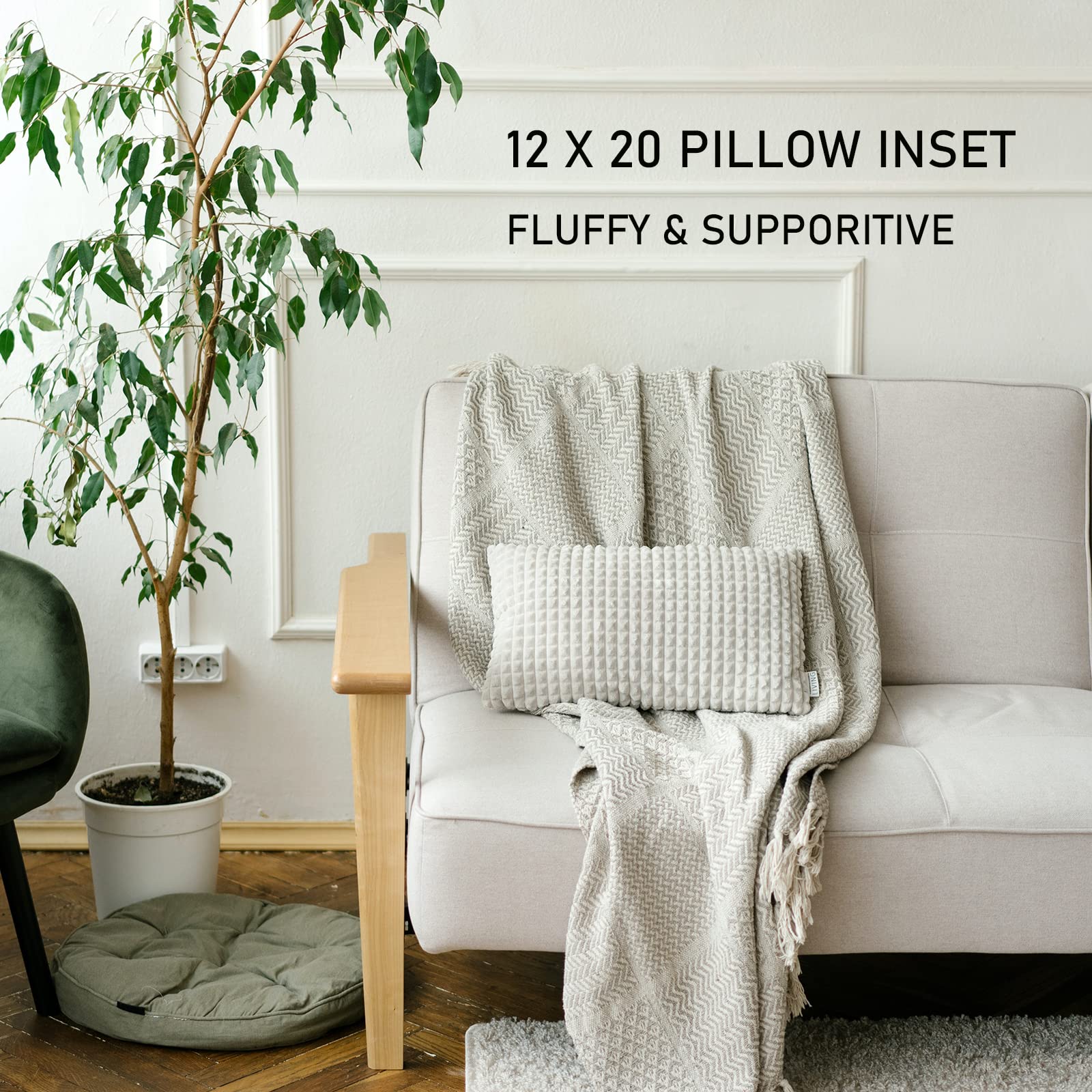 QSWRD waterproof pillow fabric with edge piping for a tidy, durable cushion