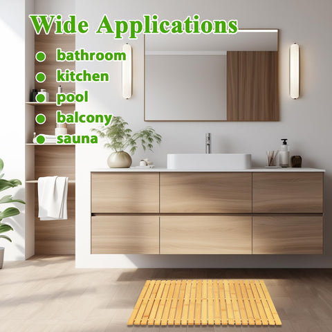QTLCOHD bamboo mat suitable for outdoor entrances