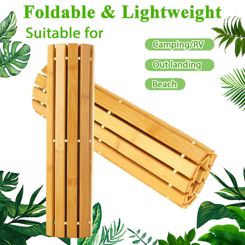 QTLCOHD ventilated wood shower mat dries quickly after use