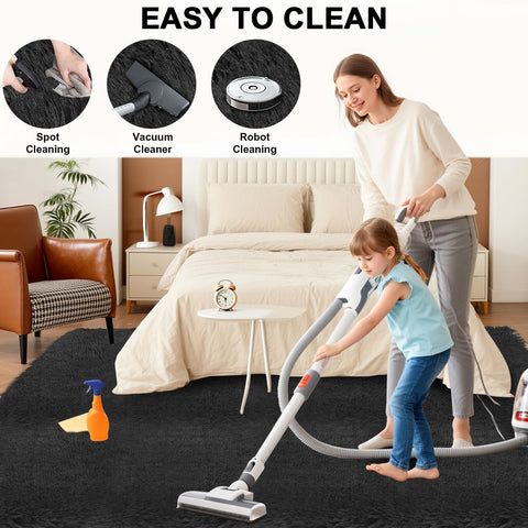 QTOWEJH easy-clean rug ideal for quick spot-cleaning and maintenance