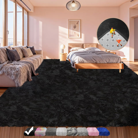 QTOWEJH large shag rug 5x7 in living room for cozy warmth and style