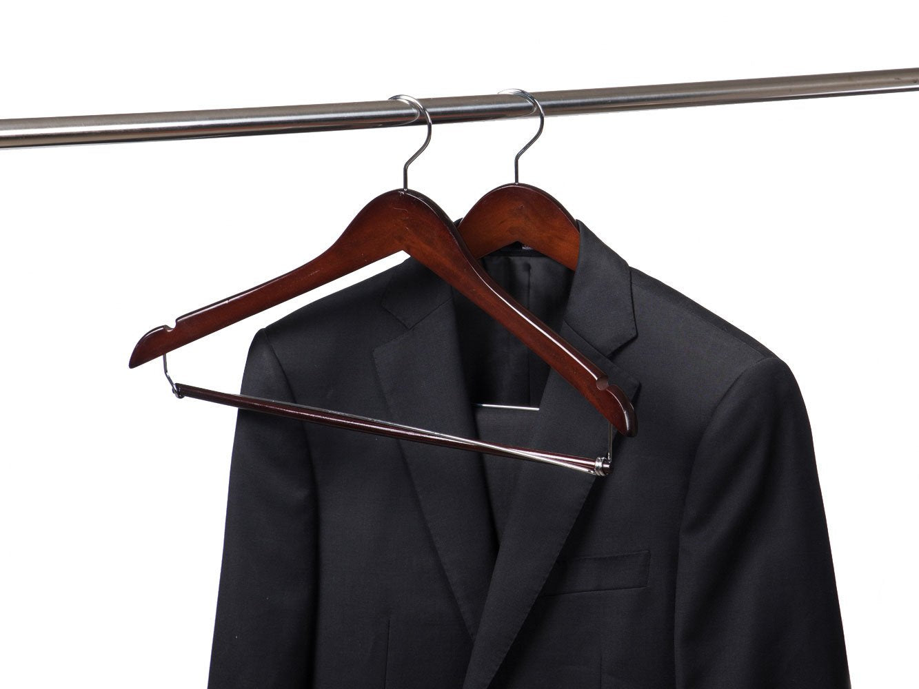 Quality Hangers curved shoulder hanger supports jackets and dresses
