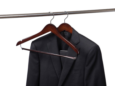 Quality Hangers curved shoulder hanger supports jackets and dresses
